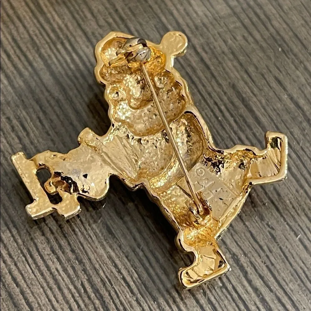 Vintage Jolly Santa - NOEL Enamel Pin By Accessories Associates Inc. Holiday Pin